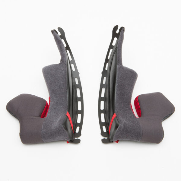 X-Fourteen Cheek Pad Set Grey/Red 4 X-Fourteen Cheek Pad Set Grey/Red